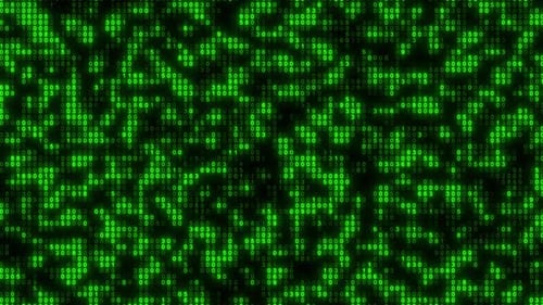 Abstract Computer Binary Code Animation. High Technology Computer Binary Data Background.