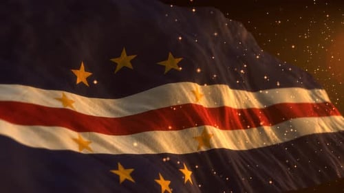 Elegant Waving National Flag Background with Golden Sparkles