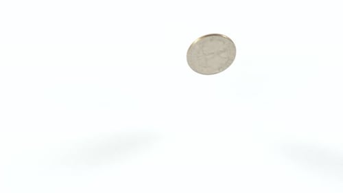 Single Coin Bouncing in Slow Motion