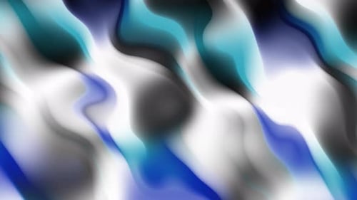 Flowing Abstract Blue and White Waves Background