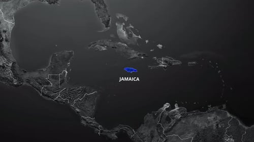 World Map Highlight: Animated Jamaica Location Reveal