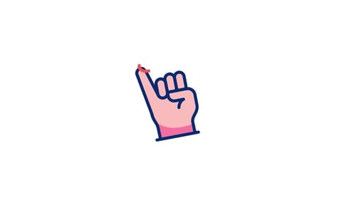 Animated Cartoon Hand Gestures: Pinky Swear and Pointing Up