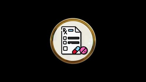 Lazo de iconos con círculo de recetas