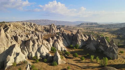 Cappadocia Rock Formations and Landscape Aerial View