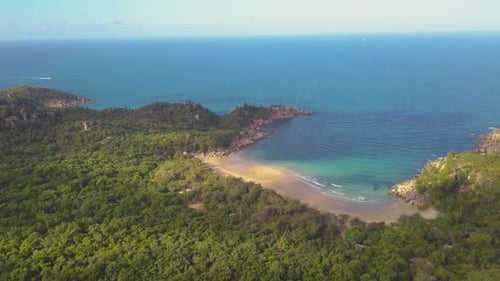 Aerial view of Radical Bay on Magnetic Island, Queensland, Australia.