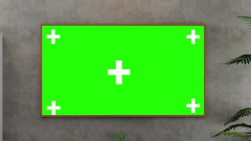 Clean Green Screen Horizontal Display with Tracking Markers
