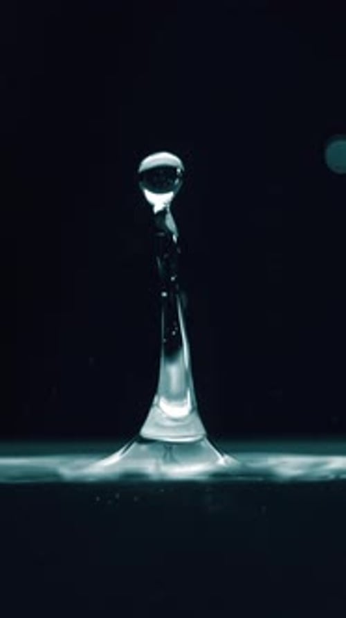 Water Droplets Splashing in Slow Motion