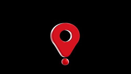 Pin Location 3D Icon Animation