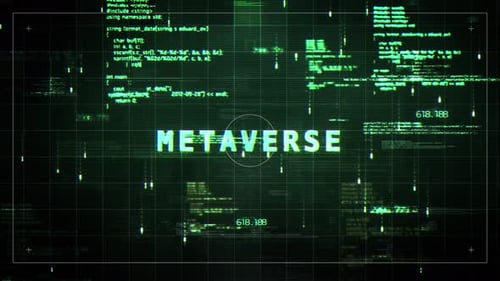 Metaverse Glitch Hud Hologramm-Video im Satellitenstil