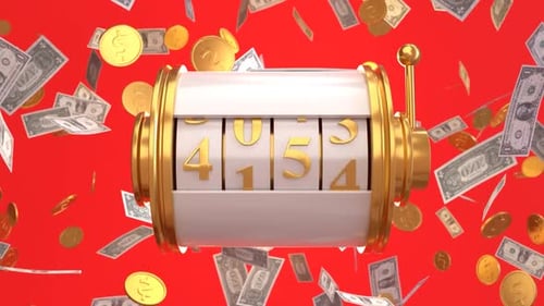 Golden Year Counter Reveals with Falling Money and Coins