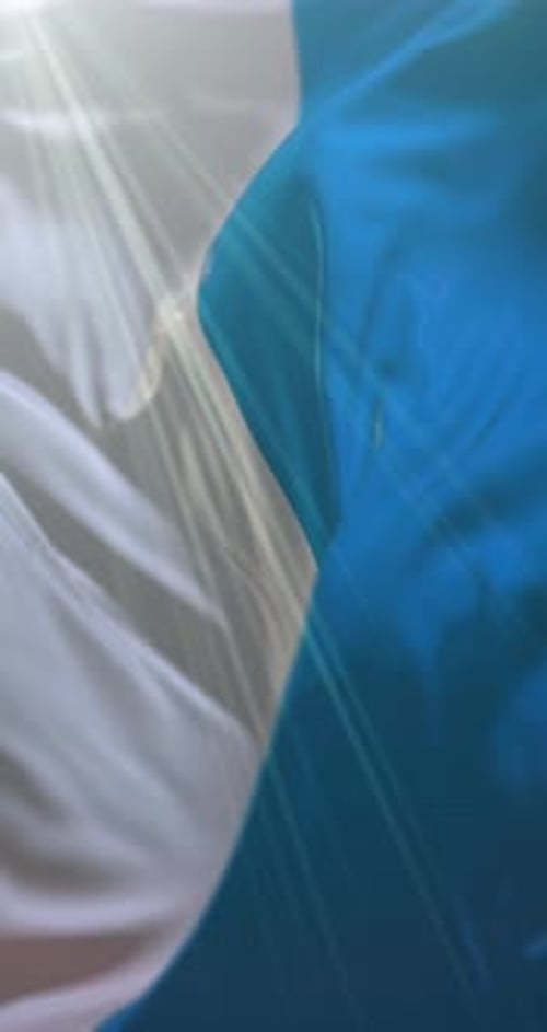 Abstract Fluid Fabric Loop Background in Blue and White