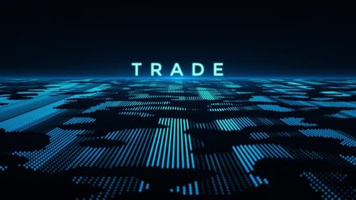 Digitaler Hintergrund und Textanimation - Trade