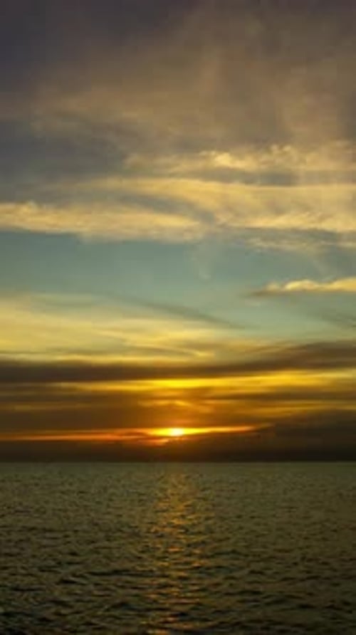 Sea surface and beautiful sunset