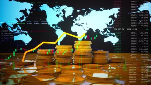Stock Market Candlestick Chart Pattern Design Background