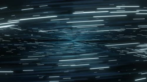 Fast Moving Blue Neon Lines Futuristic Tunnel Background