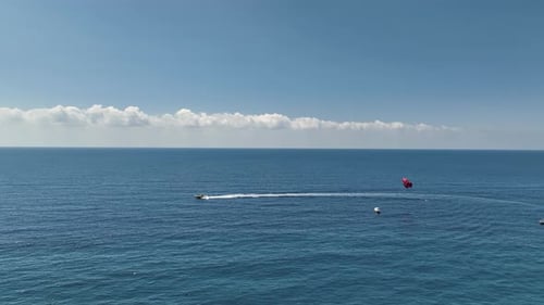 Parasailing Luftaufnahme 4 K Türkei Alanya