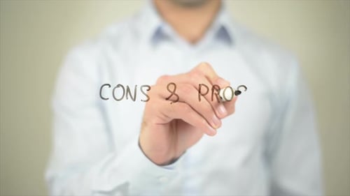 Writing "CONS & PROS" on Transparent Screen