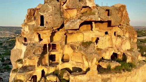 La Cappadoce, une région semi-aride du centre de la Turquie, vue aérienne 4 K