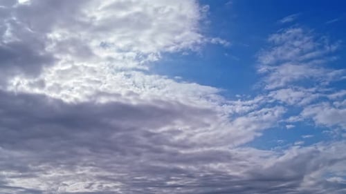 Clouds Transform to Blue Sky Aerial View