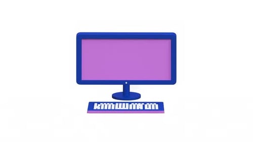 Monitor Animated icon Concept