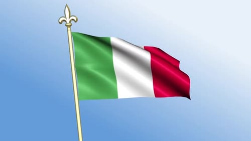 Flagge Italiens weht