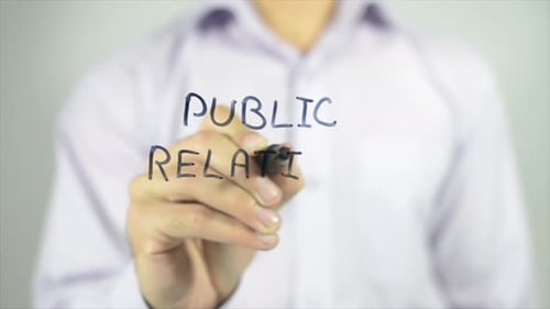 Public Relations Written on Glass Surface