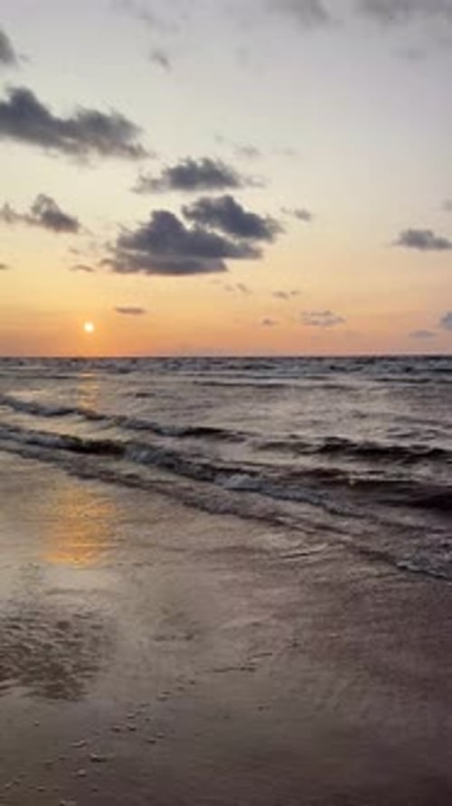 Beautiful Sunset with Reflection in the Sea