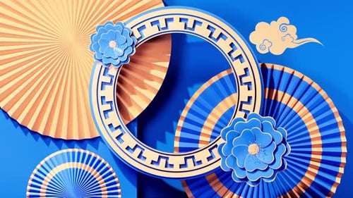 Traditional Chinese New Year Decorative Frame Animation