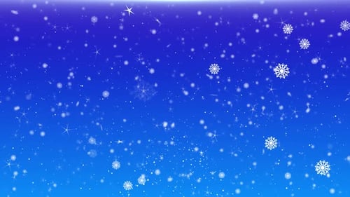 Animated Falling Snowflakes and Sparkling Stars Background