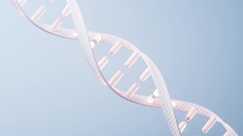 Rotating DNA Double Helix Molecular Structure