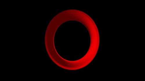 Red color circle black background