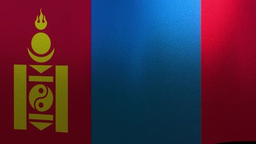 Realistic Waving Flag of Mongolia