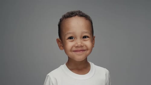 Smiling Young Boy Portrait Close Up