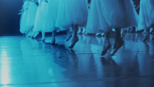 Ballet Dancers Performing Gracefully on Stage