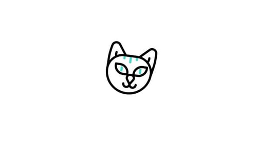 Animiertes Cat Line-Symbol