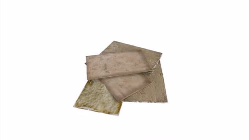 Old Papers 3d object rotating loop