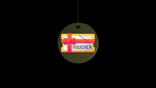 Exploding Circle Reveals Gift Voucher Animation