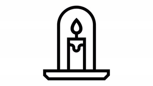 candle line icon animation