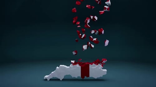 England Map With Flag