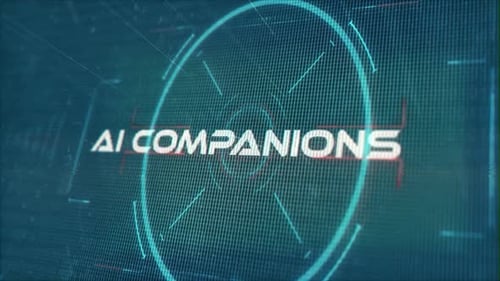 Futuristic AI Companions Title Reveal with Digital Scan Effect
