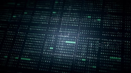 Futuristic Digital Data Stream Background Animation