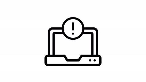 laptop line icon animation