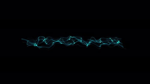 Abstract Fluid Glowing Blue Wave Background Loop