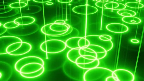 Green Neonpuddles Background Loop Animation In 4K