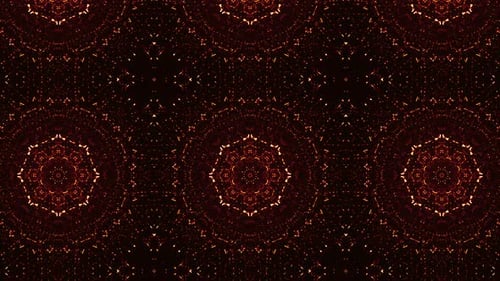 Glowing Geometric Kaleidoscope Particle Animation