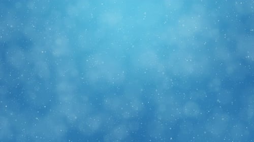 Abstract Falling Snow Particles Blue Winter Background Loop
