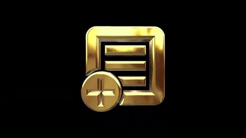 Goldenes Symbol „Notizen hinzufügen“