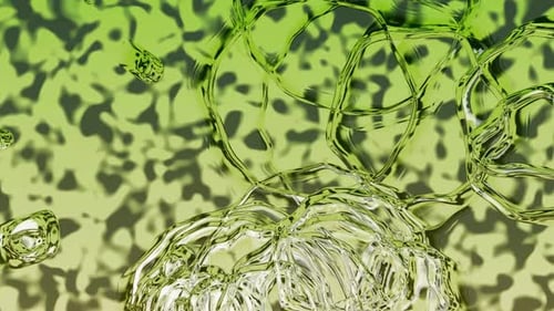 Abstract Green Fluid Bubbles Animation Loop