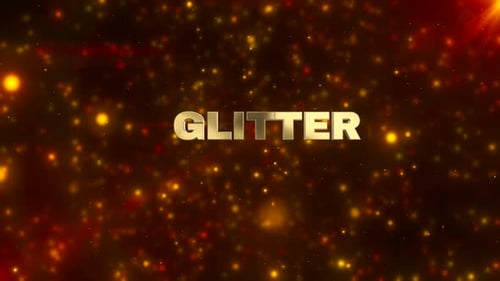 Golden Glitter Particles Animated Background for Text Titles
