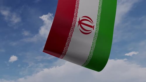 Drone Pulling Iran Flag